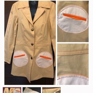 Alice + Olivia trendy trench coat nude